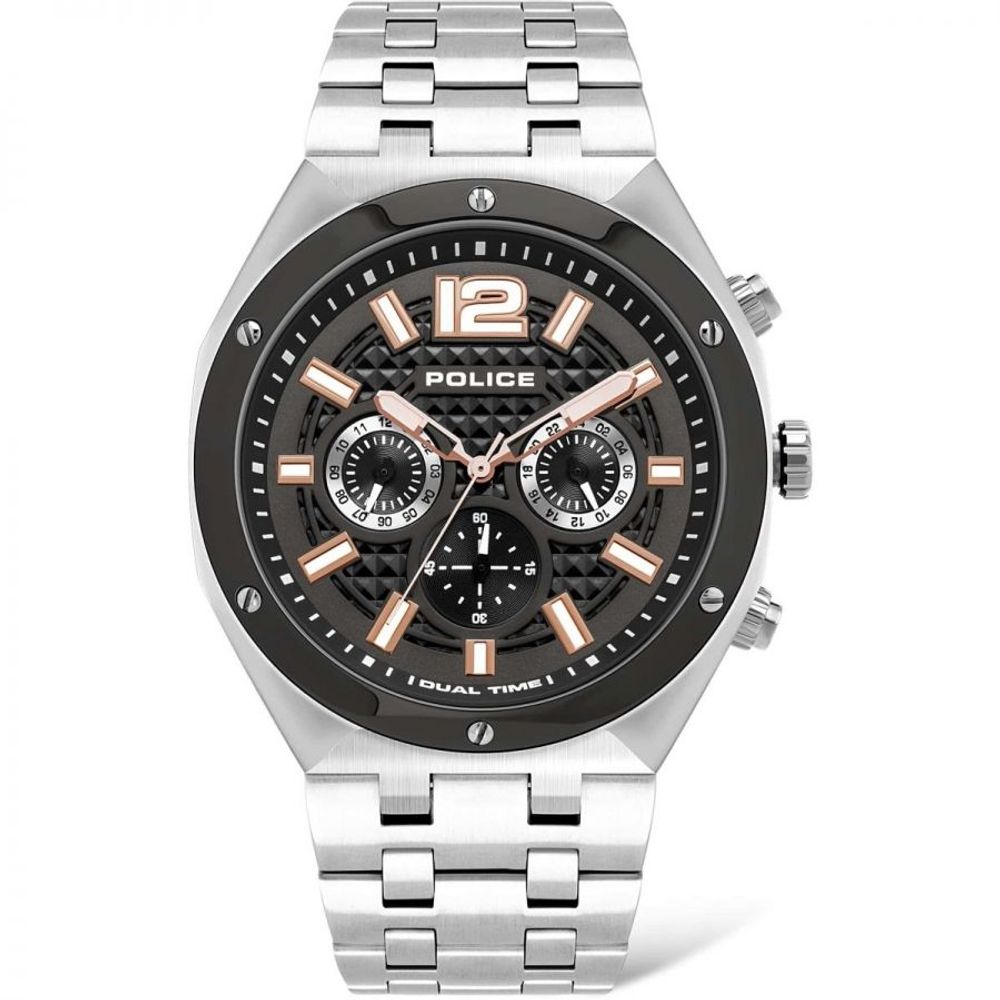 Police Gray Stainless Steel Dress Watch