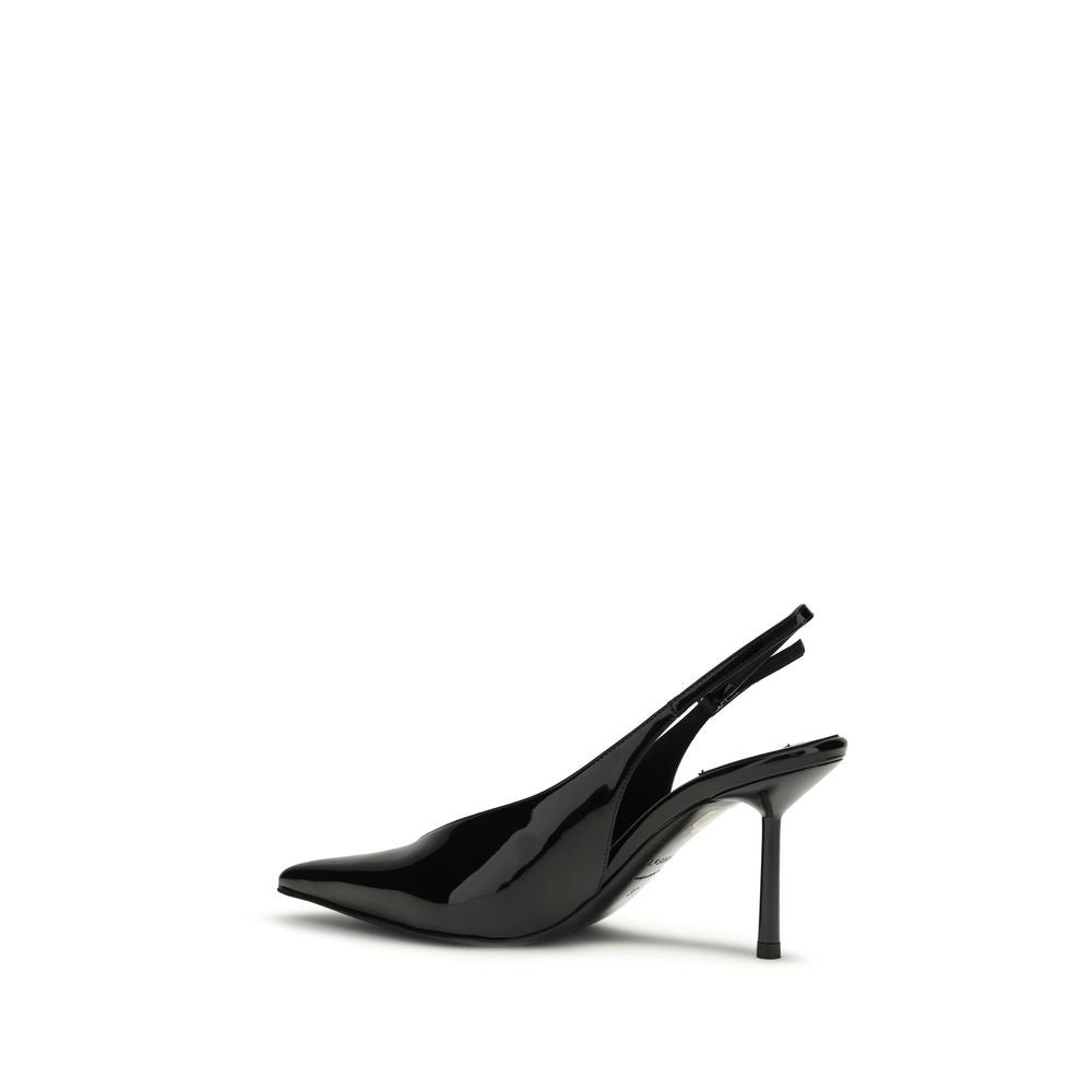 LE SILLA Black Calf Leather Bos Taurus High Heel Pumps - Luxe Nova