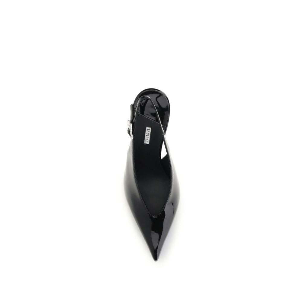 LE SILLA Black Calf Leather Bos Taurus High Heel Pumps - Luxe Nova