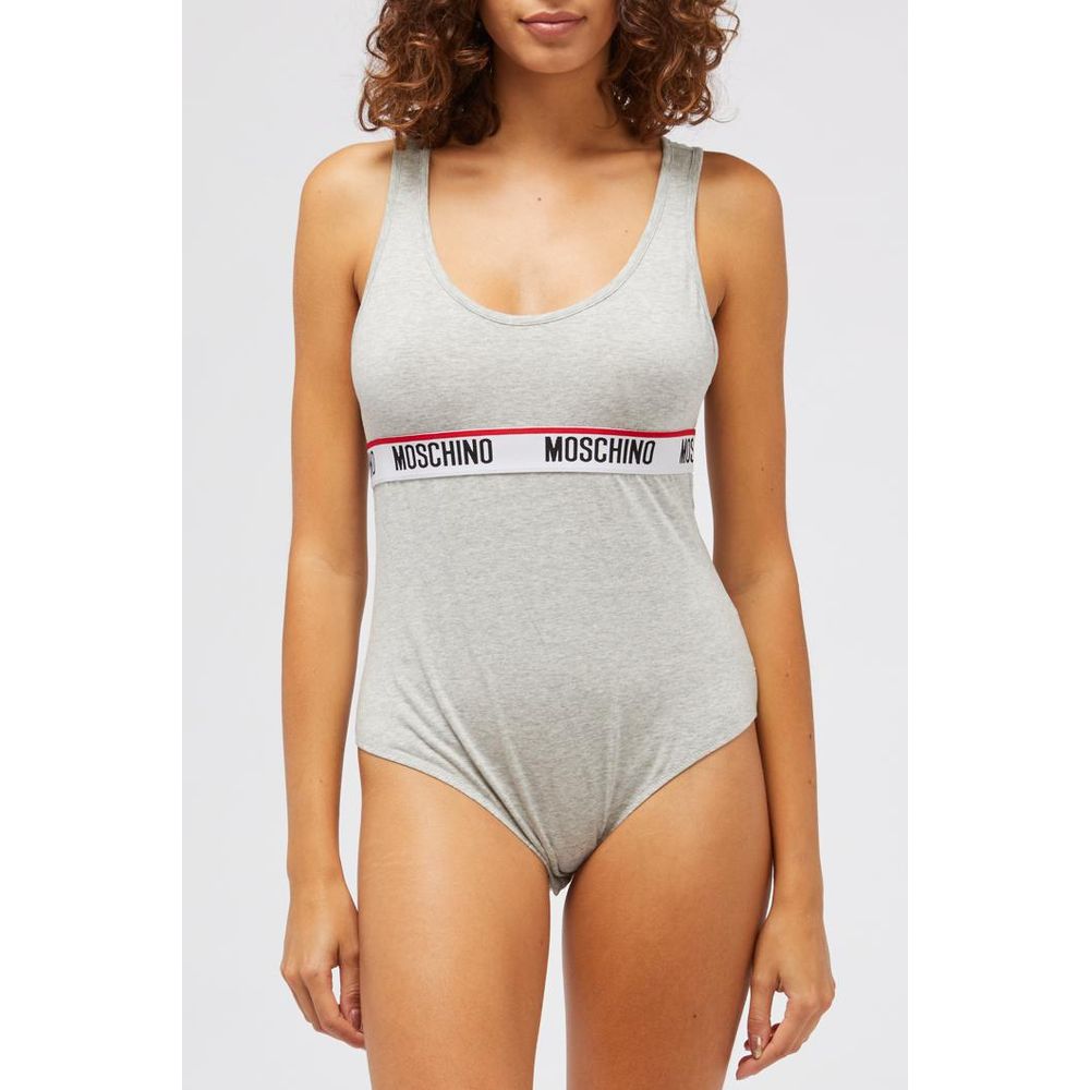 Moschino Gray Cotton Bodysuit