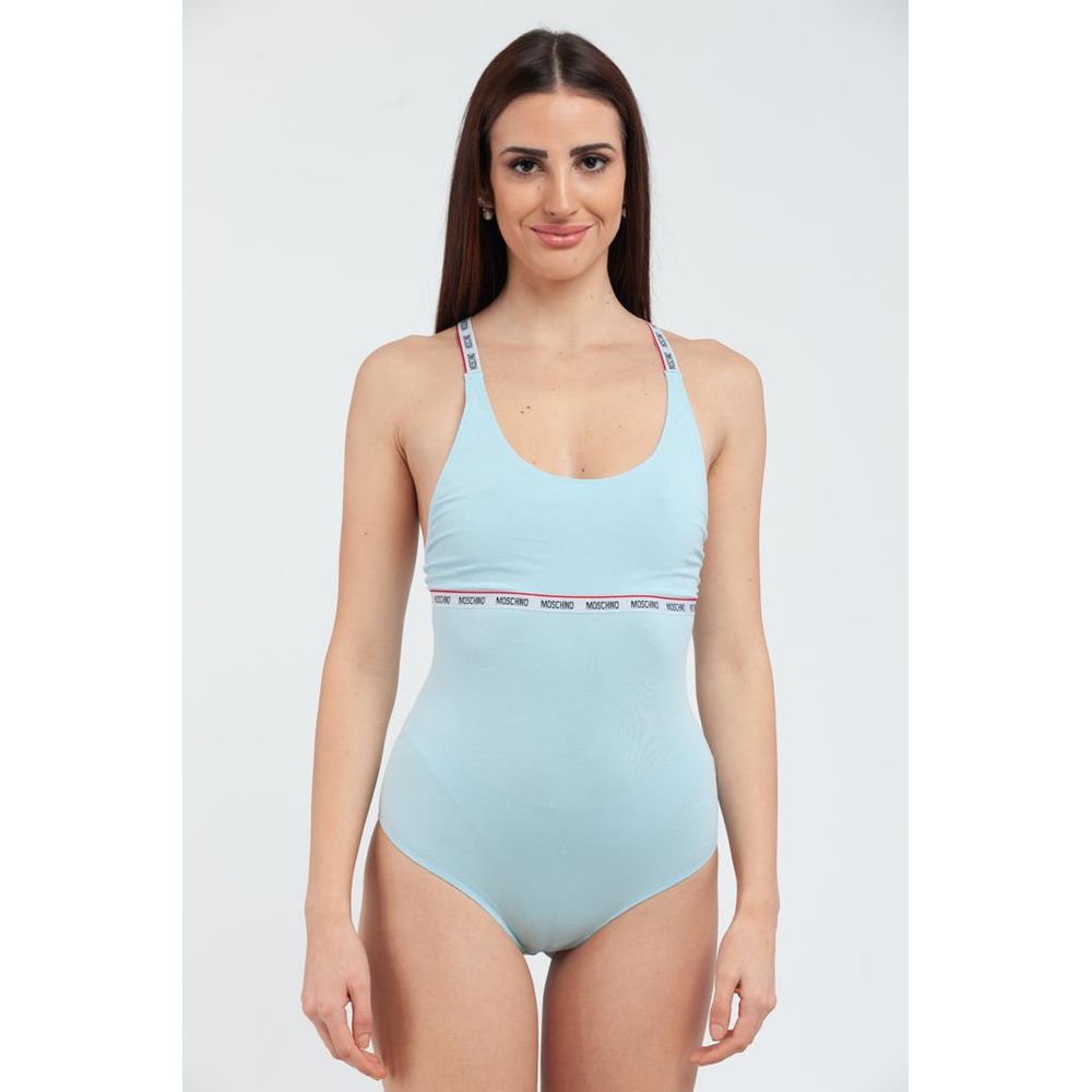 Moschino Blue Cotton Bodysuit