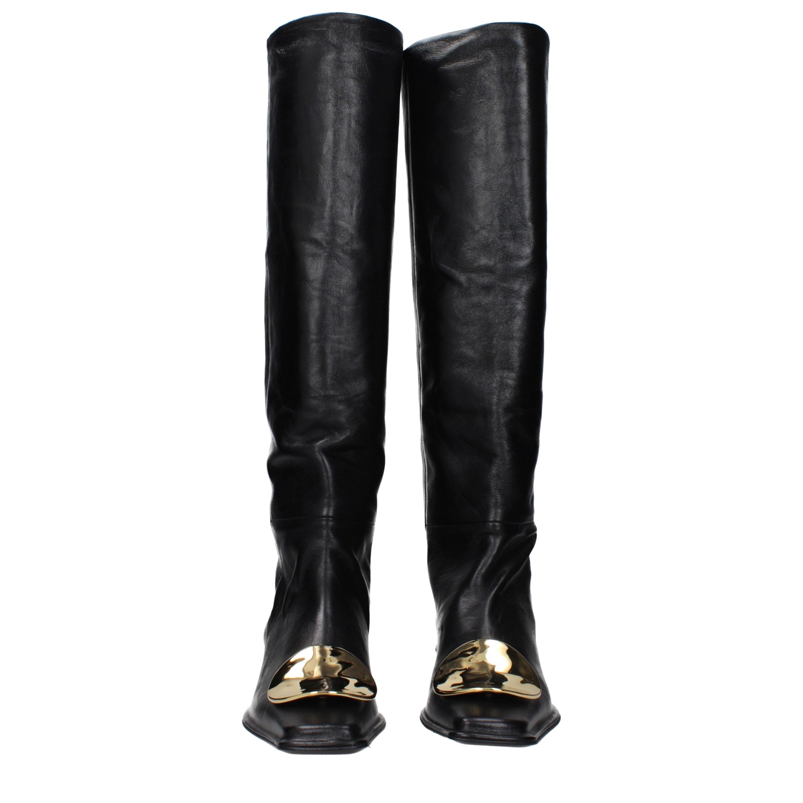 Jil Sander Black Leather Ankle Boots