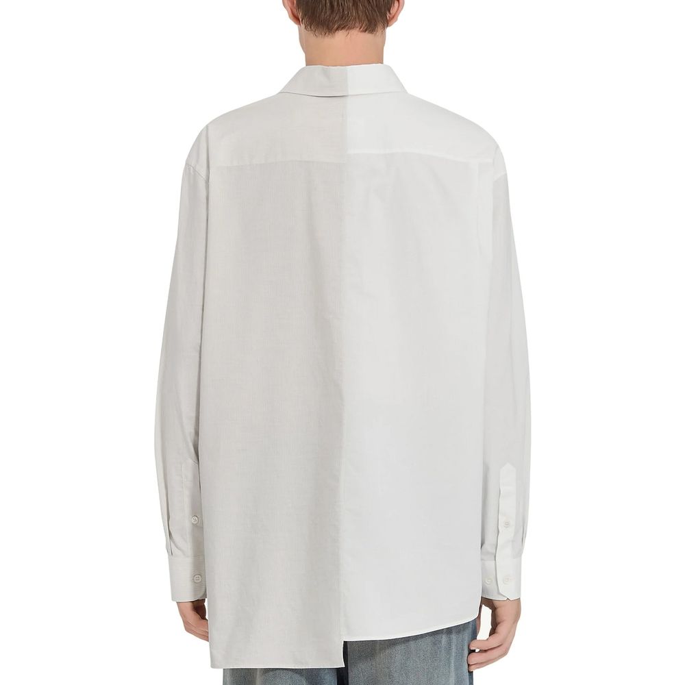 MM6 Maison Margiela White Cotton Pattern Shirt