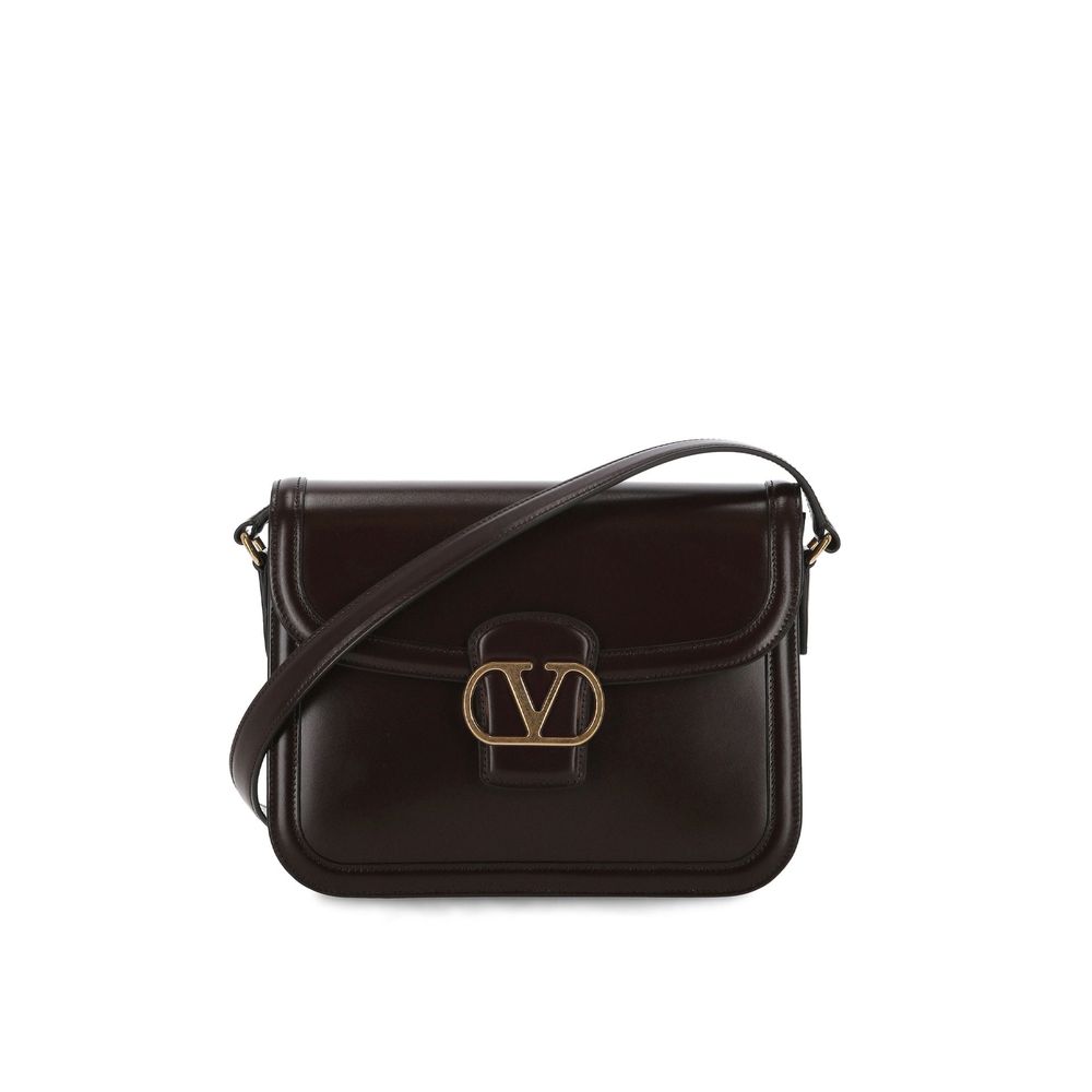 Valentino Garavani Brown Leather Shoulder Bag