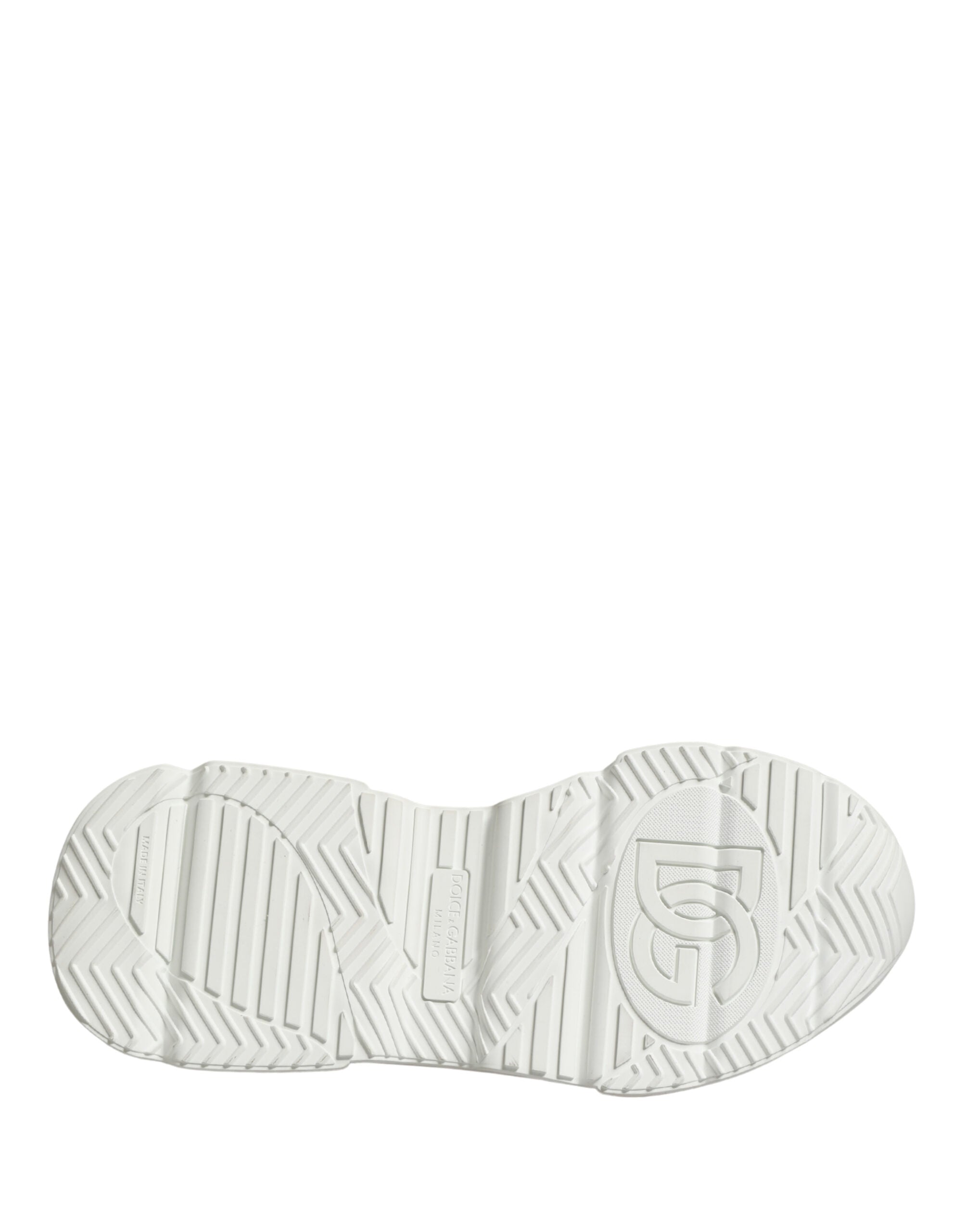 Dolce & Gabbana White Calfskin Leather Low Top Sneakers Shoes