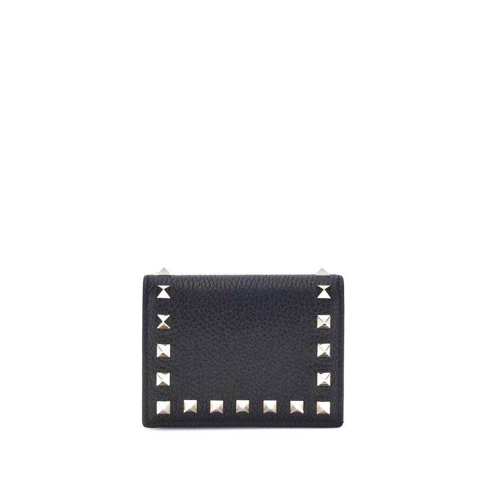Valentino Garavani Black Calf Leather Bos Taurus Wallet - Luxe Nova