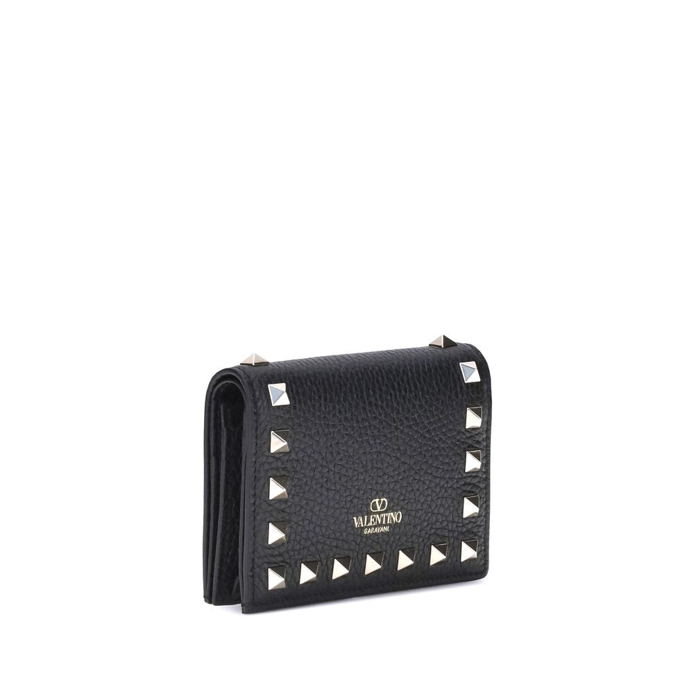 Valentino Garavani Black Calf Leather Bos Taurus Wallet - Luxe Nova