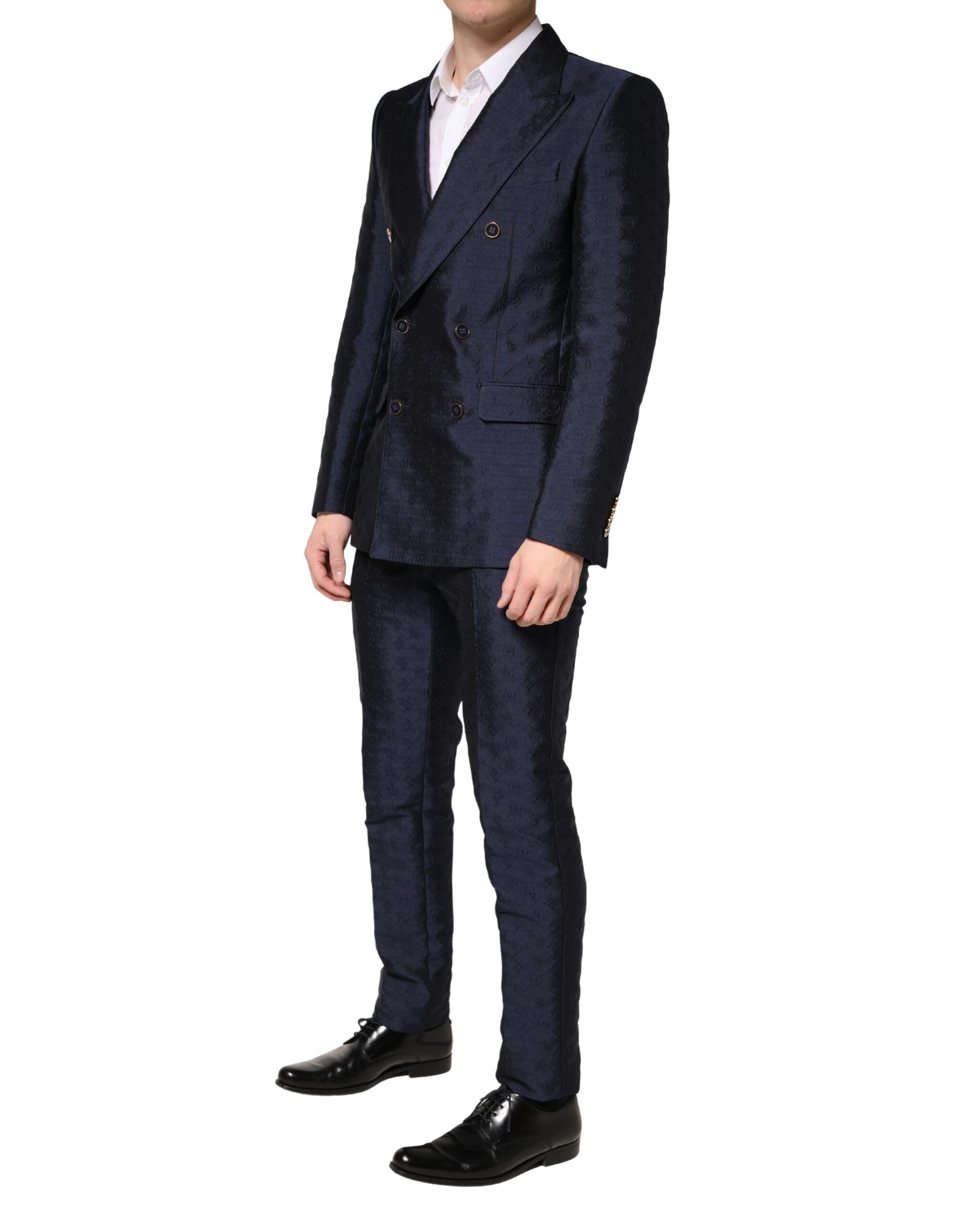 Dolce & Gabbana Dark Blue Double Breasted SICILIA 2 PC Suit