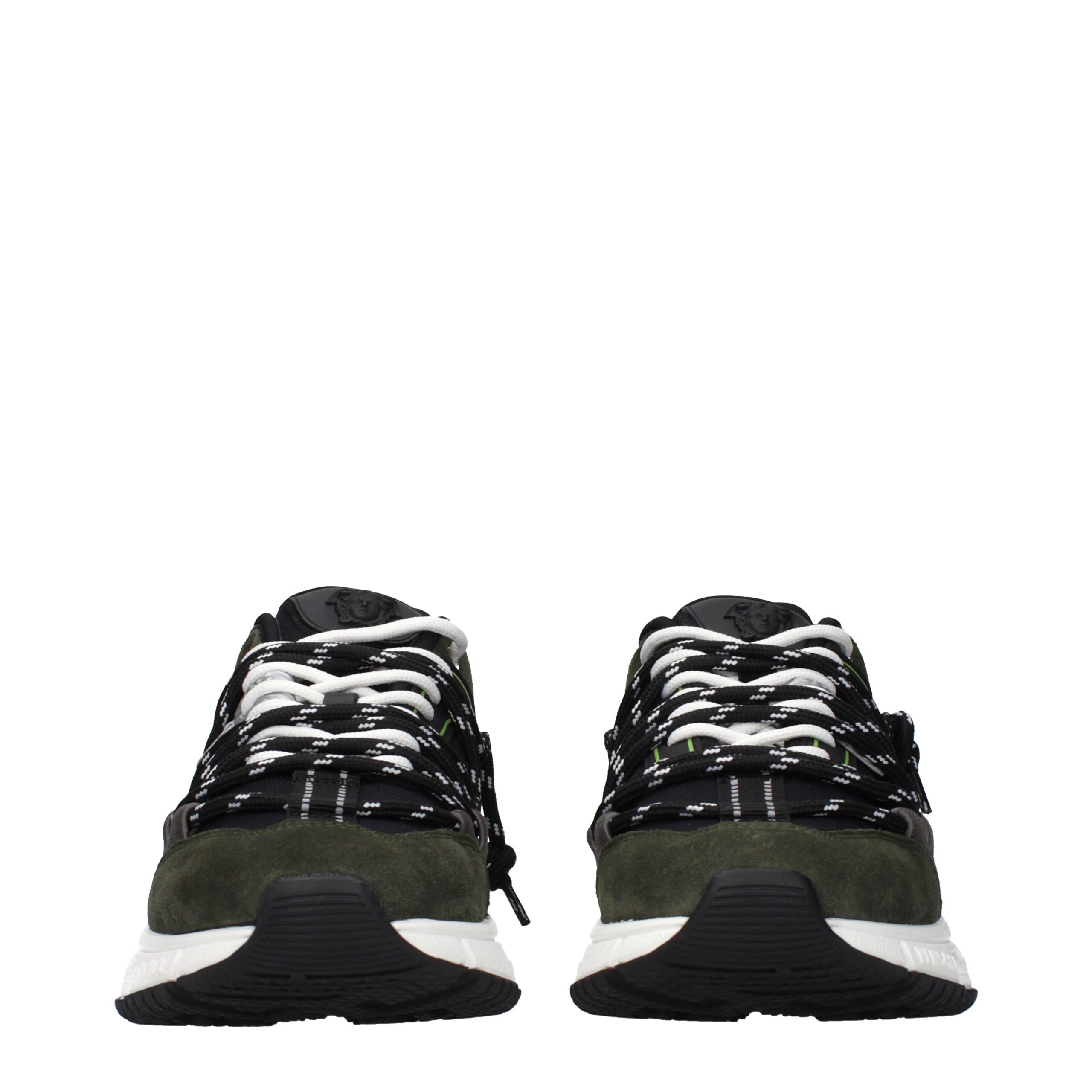 Versace Gray Leather Sneakers