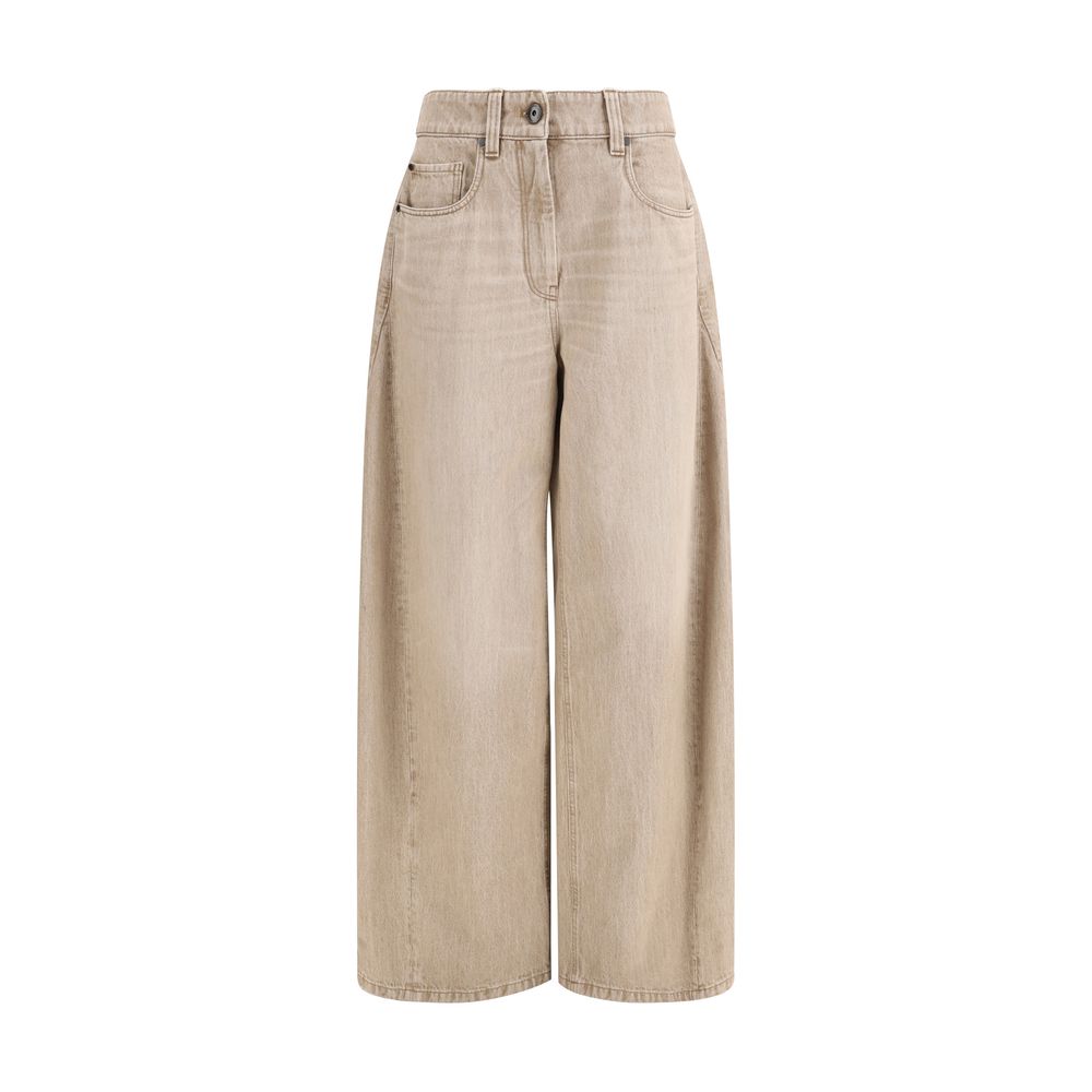 Brunello Cucinelli Beige Cotton Jeans Denim