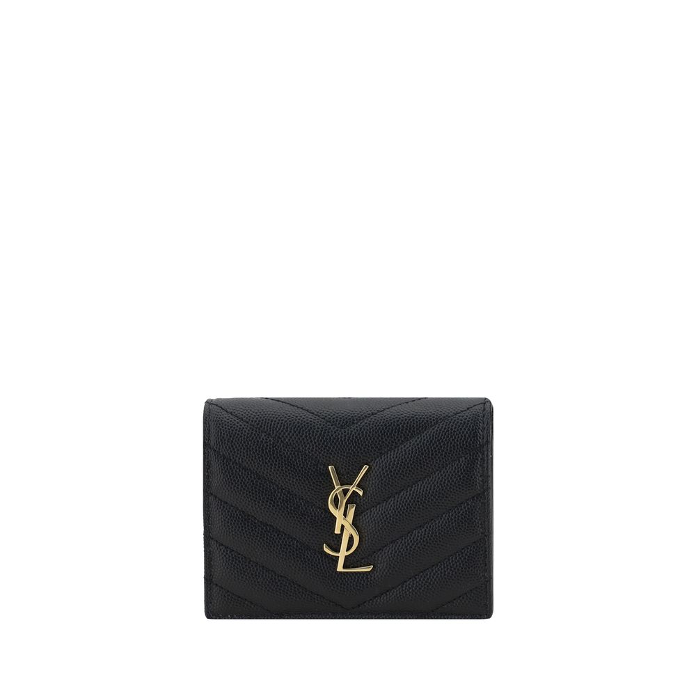 Saint Laurent Black Lamb Ovis Aries Aries Wallet - Luxe Nova