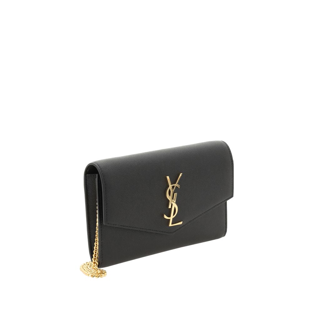 Saint Laurent Black Calf Leather Bos Taurus Shoulder Bag - Luxe Nova