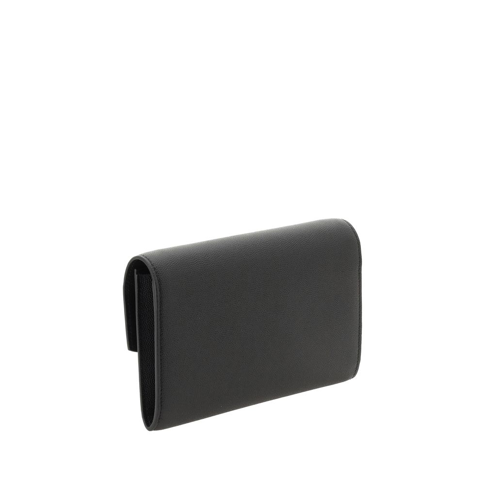 Saint Laurent Black Calf Leather Bos Taurus Shoulder Bag - Luxe Nova