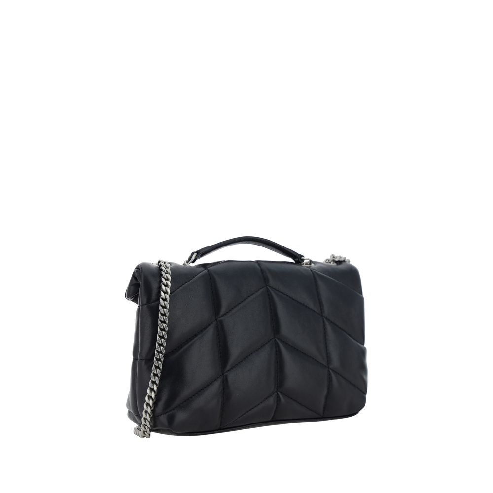 Saint Laurent Black Lamb Ovis Aries Aries Shoulder Bag - Luxe Nova