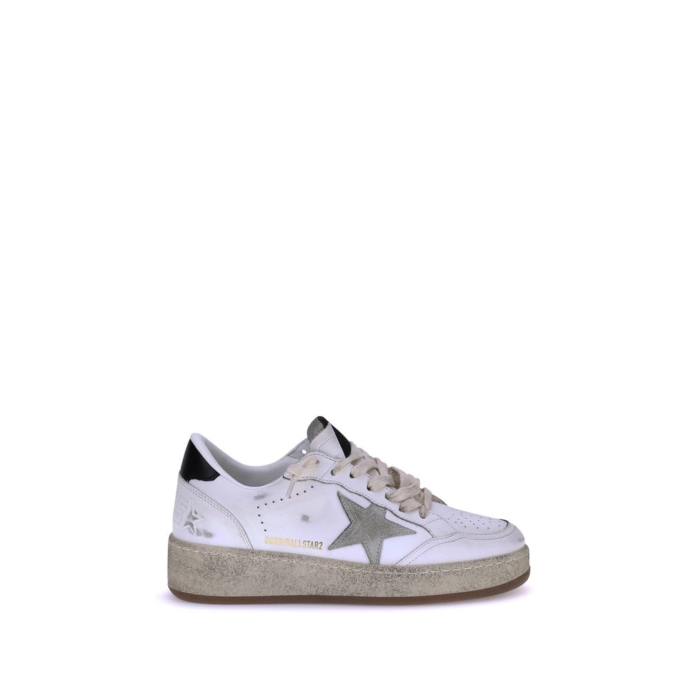 Golden Goose White Calf Leather Bos Taurus Low Top Sneakers