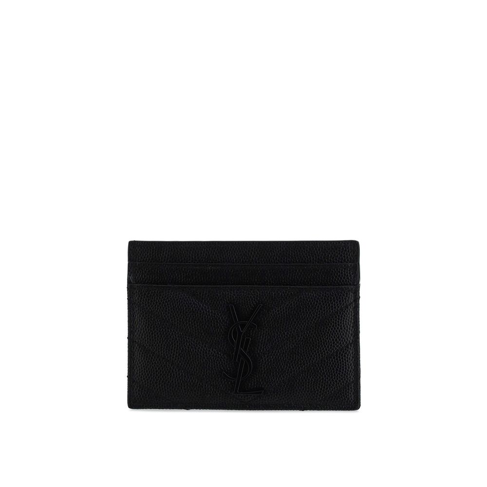 Saint Laurent Black Calf Leather Bos Taurus Wallet - Luxe Nova