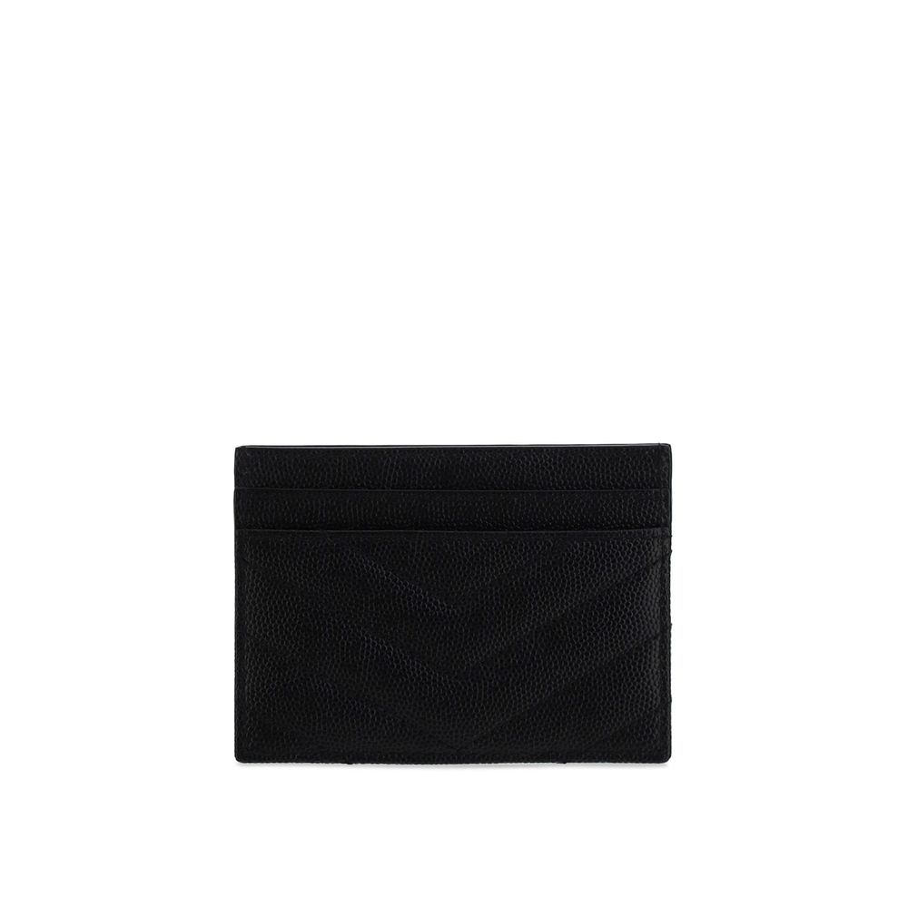 Saint Laurent Black Calf Leather Bos Taurus Wallet - Luxe Nova