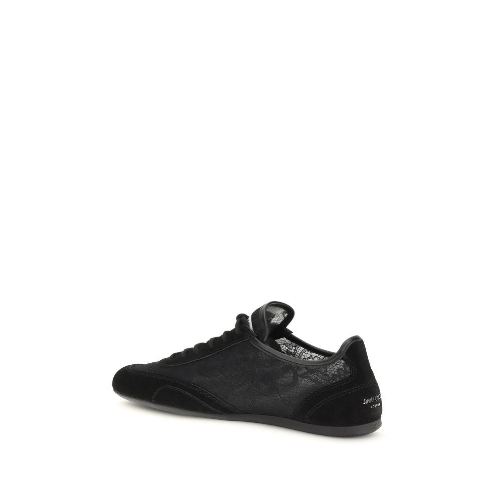 Jimmy Choo Black Calf Leather Bos Taurus Athletic Sneakers - Luxe Nova
