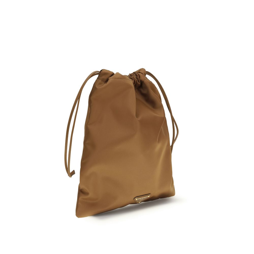 Prada Brown Recycled Polyamide Shoulder Bag - Luxe Nova