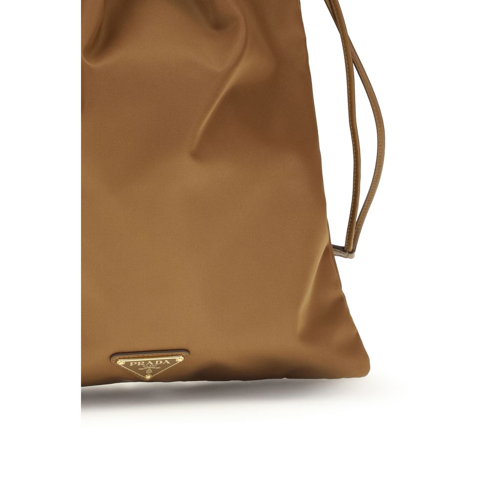 Prada Brown Recycled Polyamide Shoulder Bag - Luxe Nova