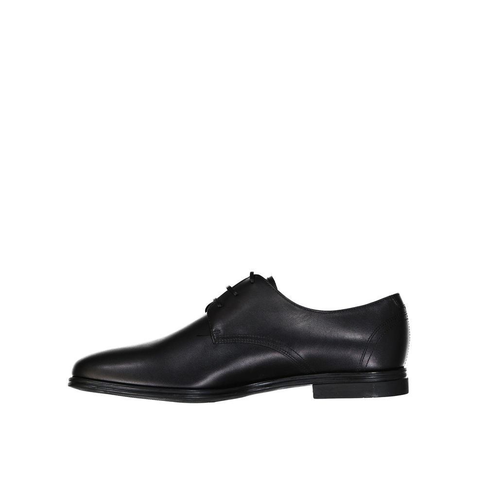 Salvatore Ferragamo Black Calfskin Oxfords And Derbies