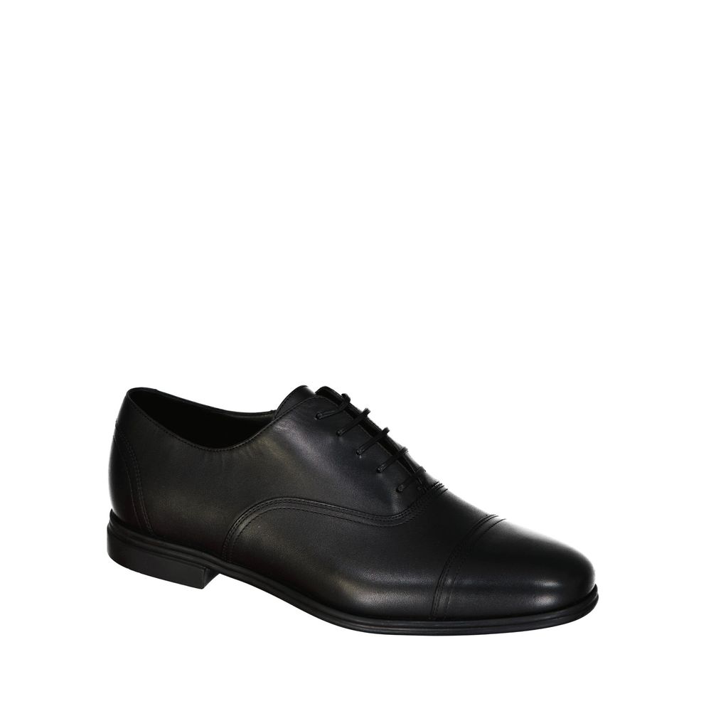 Salvatore Ferragamo Black Leather Oxfords And Derbies