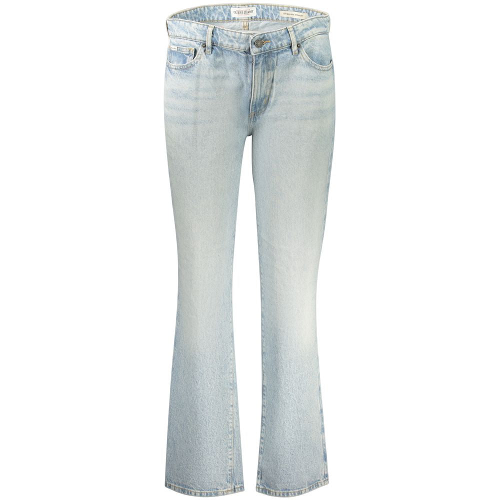 Guess Jeans Blue Cotton Straight-Leg Jeans
