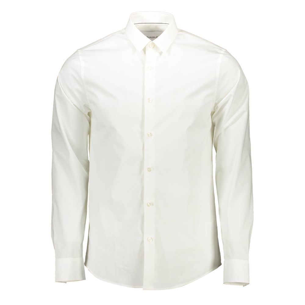 Calvin Klein Bianco Cotton Men Shirt