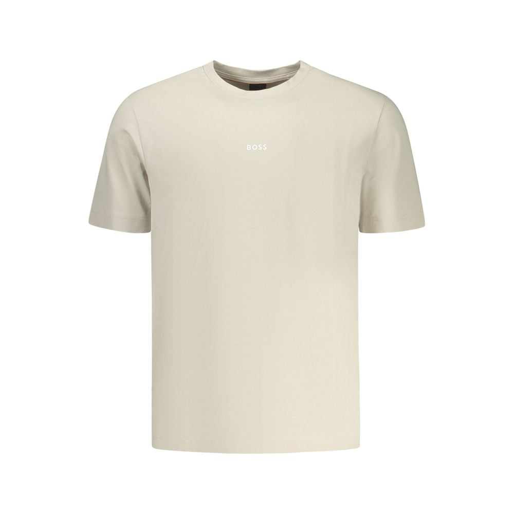 Hugo Boss Beige Cotton Men T-Shirt