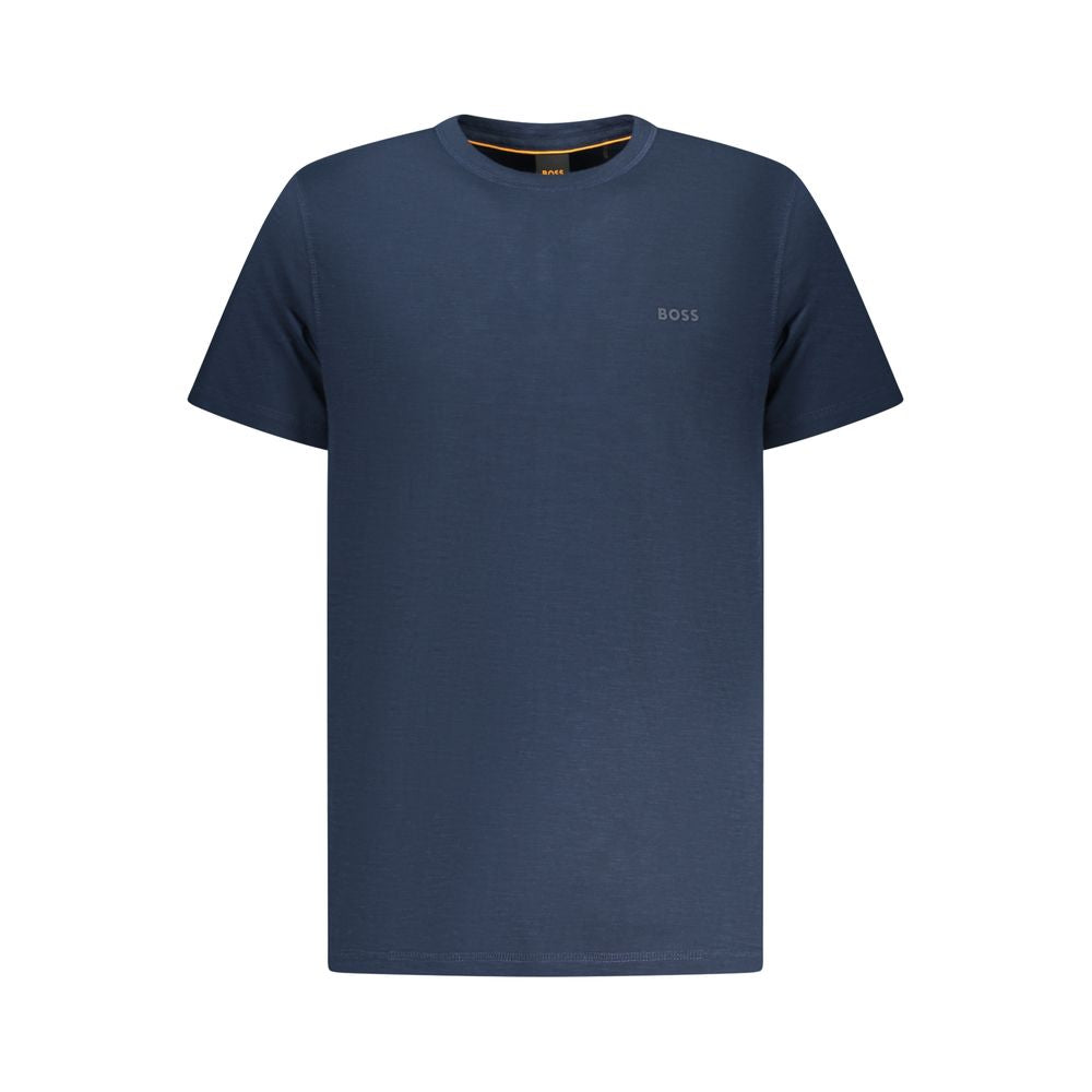 Hugo Boss Blue Cotton Men T-Shirt
