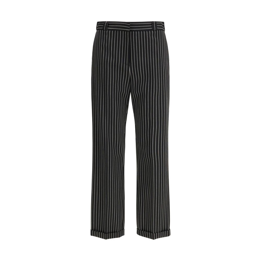 Tom Ford Black Fleece Wool Chino Pants