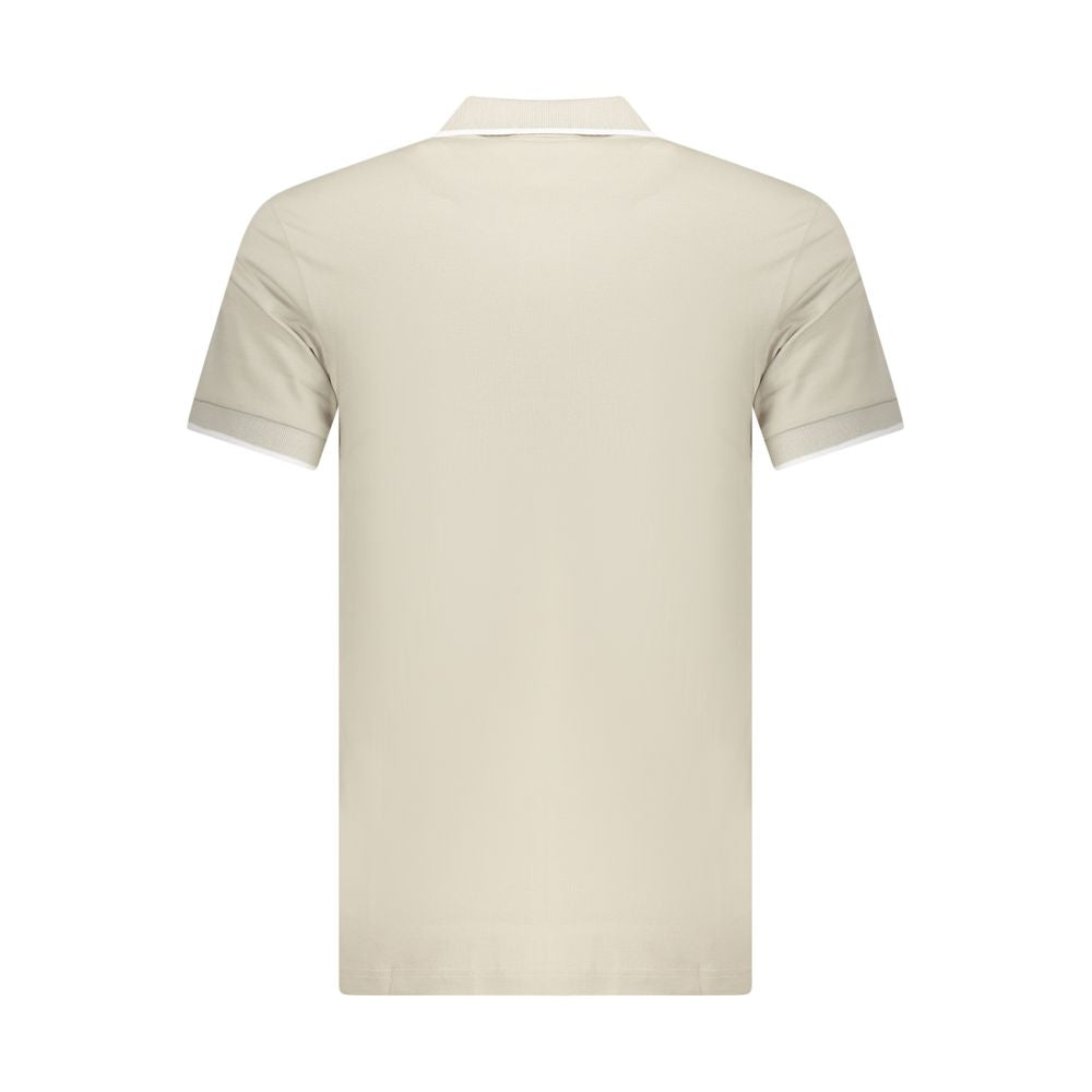 Hugo Boss Beige Cotton Men Polo Shirt
