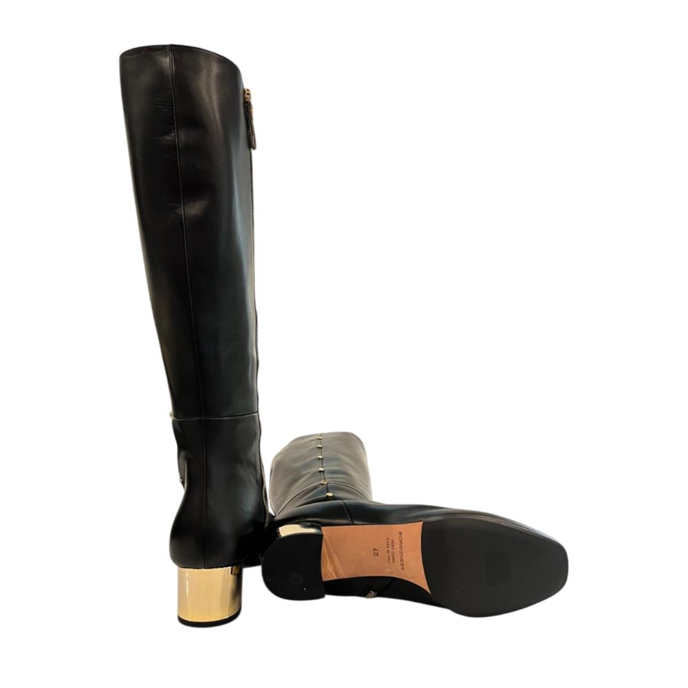 Borbonese Black Leather Women Boot