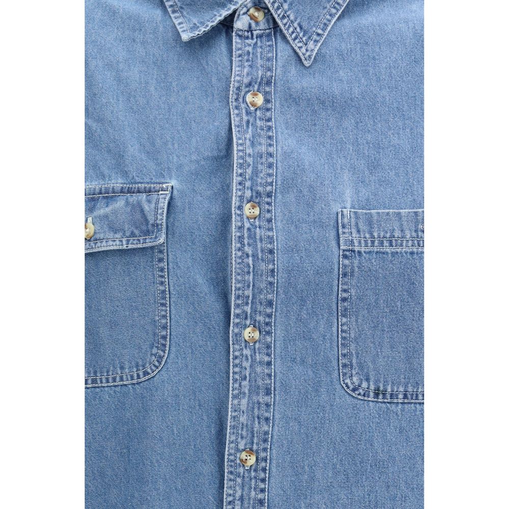 E.L.V. DENIM Blue Denim Shirt
