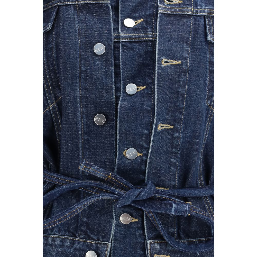 E.L.V. DENIM Blue Cotton Denim Jacket