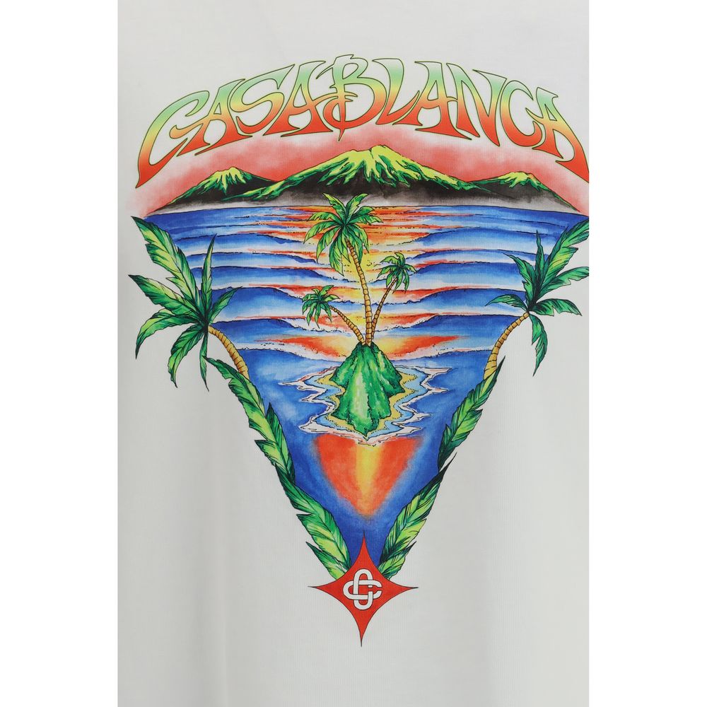 Casablanca White Cotton T-Shirt
