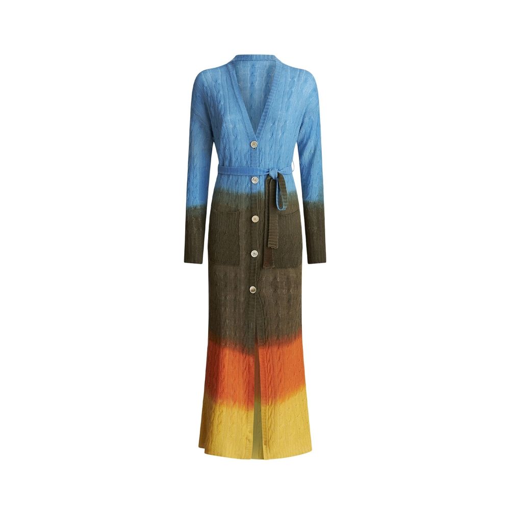 Etro Blue Wool Casual Dress