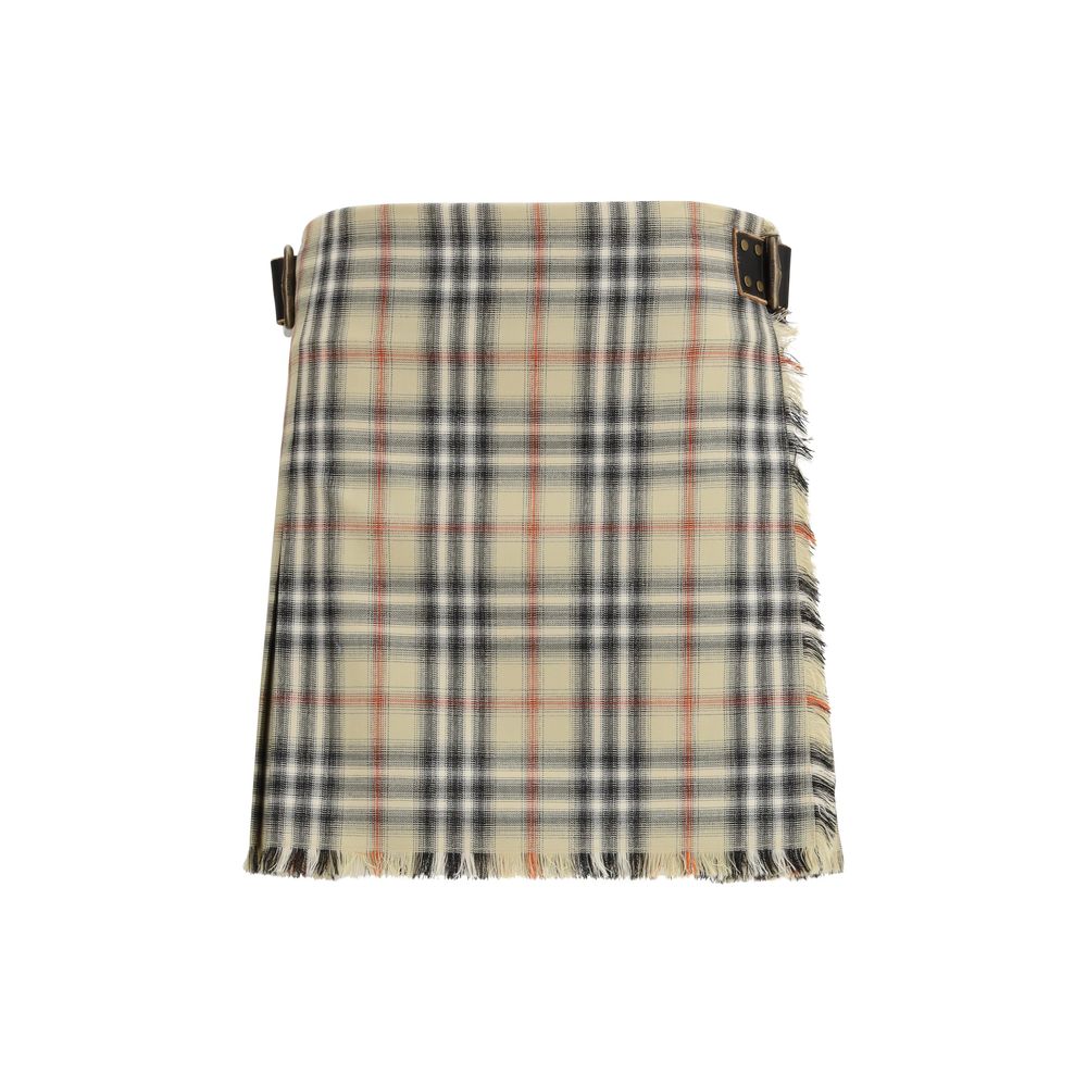 Burberry Multicolor Wool Mini Skirt