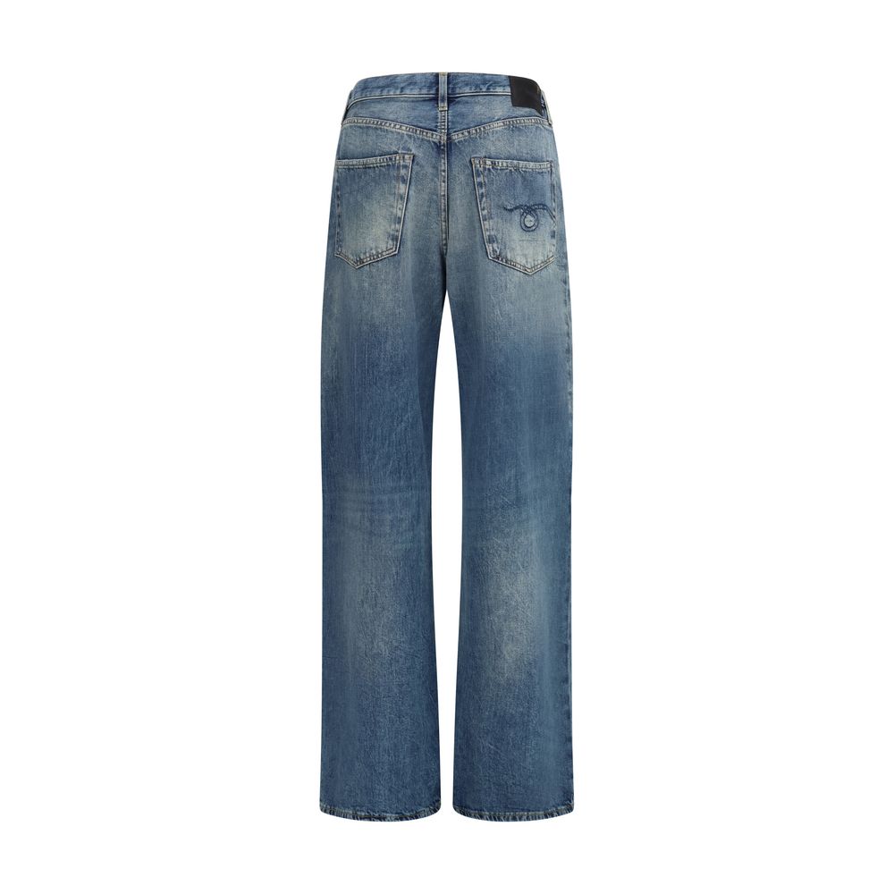 R13 Blue Cotton Jeans Denim