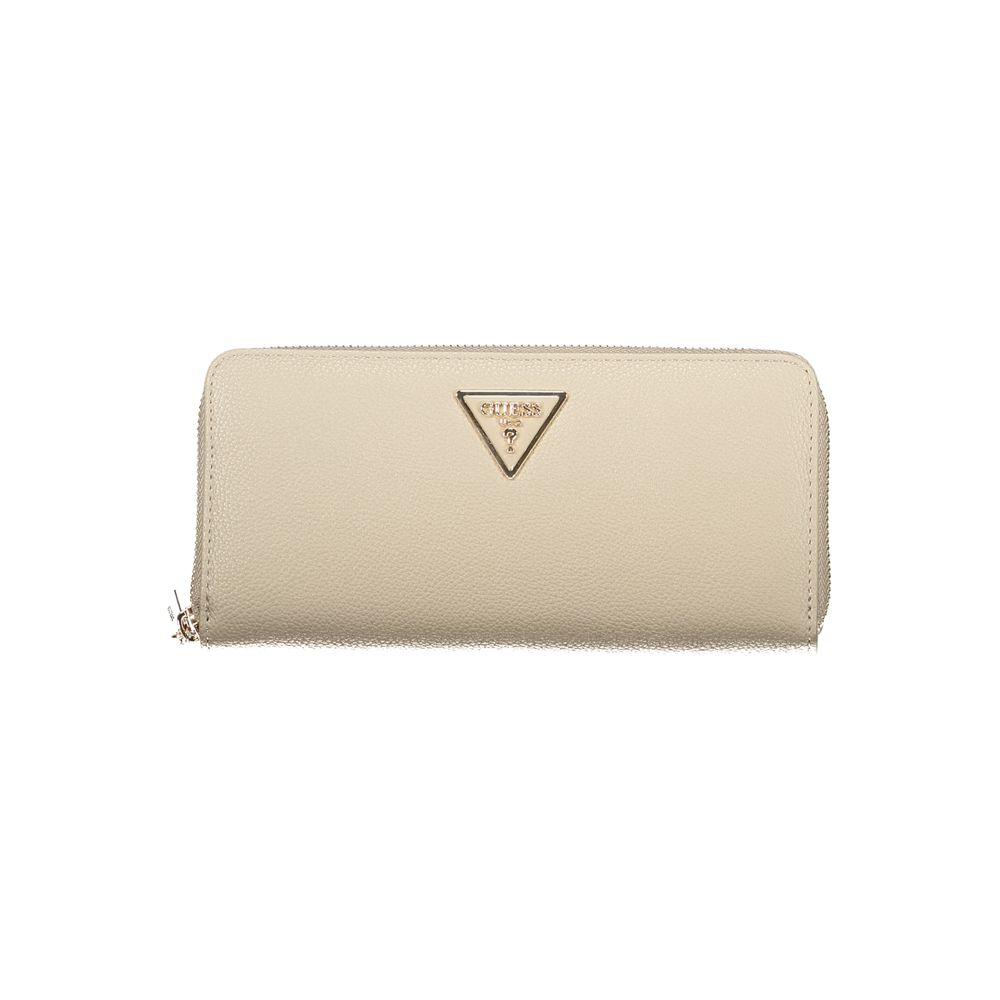 Guess Jeans Beige Polyurethane Women Wallet - Luxe Nova