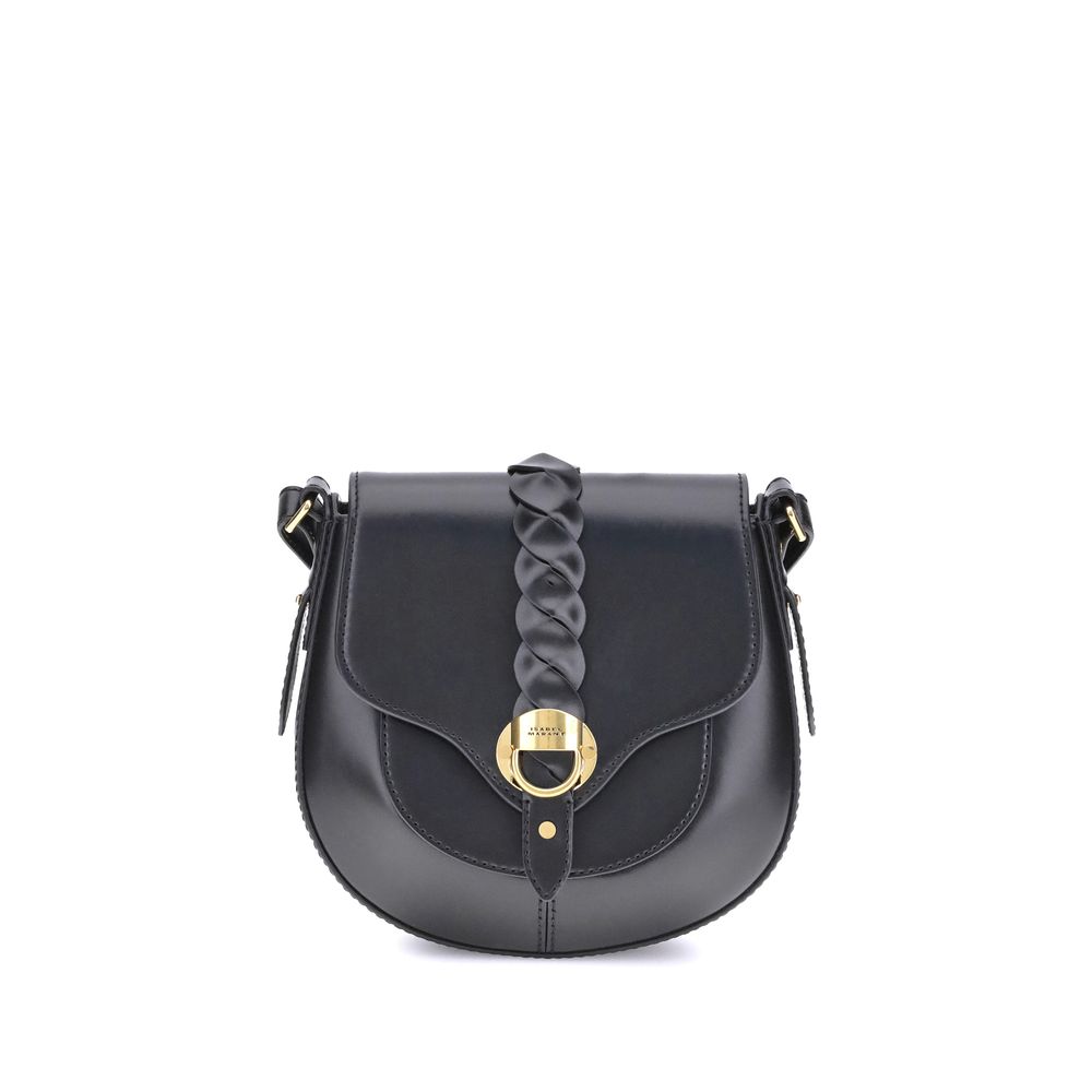 Isabel Marant Black Calf Leather Bos Taurus Shoulder Bag - Luxe Nova