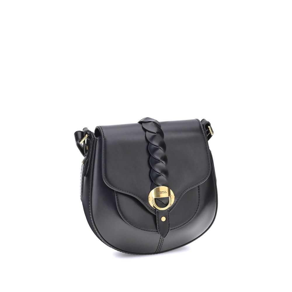 Isabel Marant Black Calf Leather Bos Taurus Shoulder Bag - Luxe Nova
