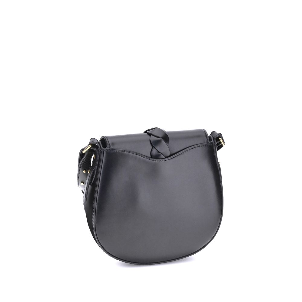 Isabel Marant Black Calf Leather Bos Taurus Shoulder Bag - Luxe Nova