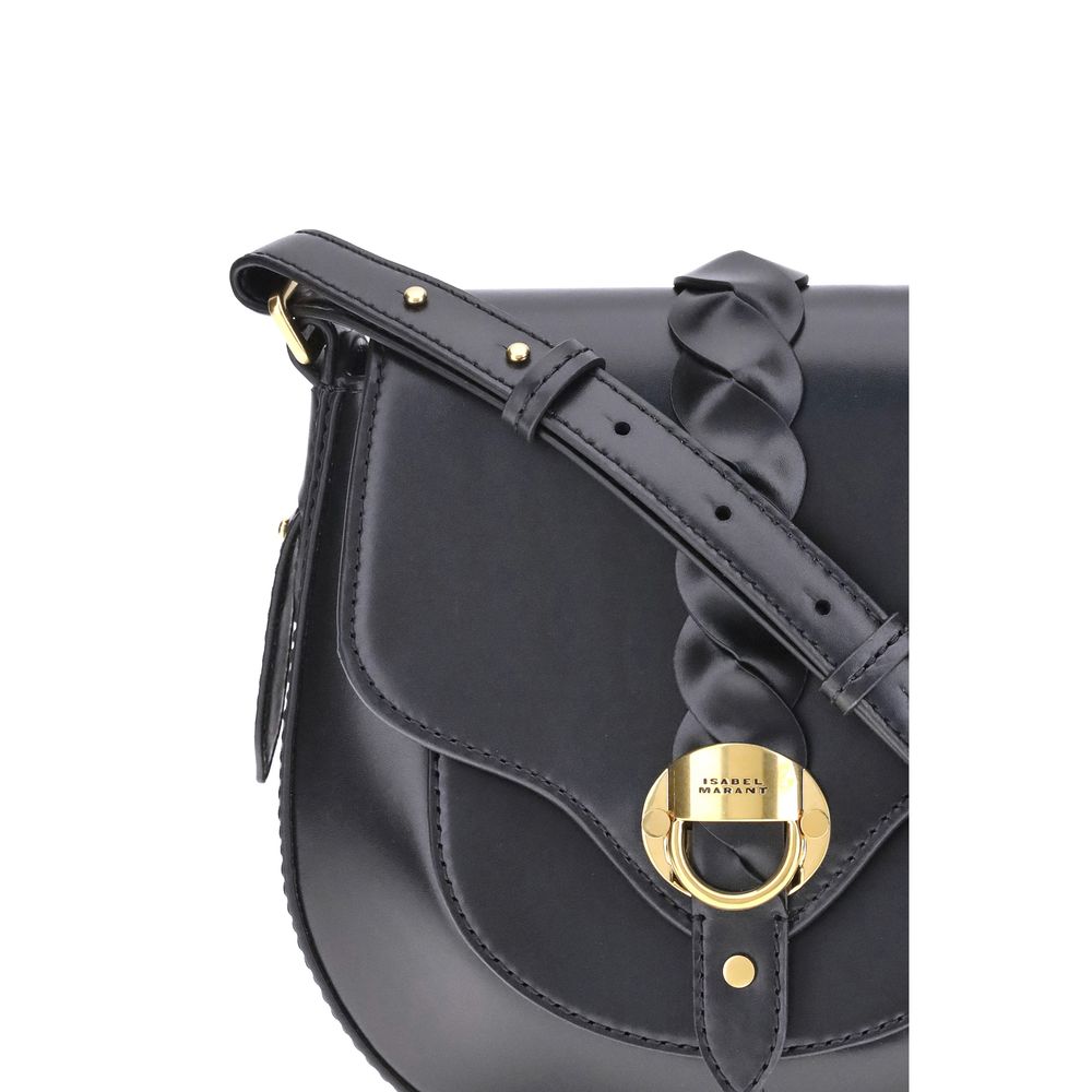 Isabel Marant Black Calf Leather Bos Taurus Shoulder Bag - Luxe Nova