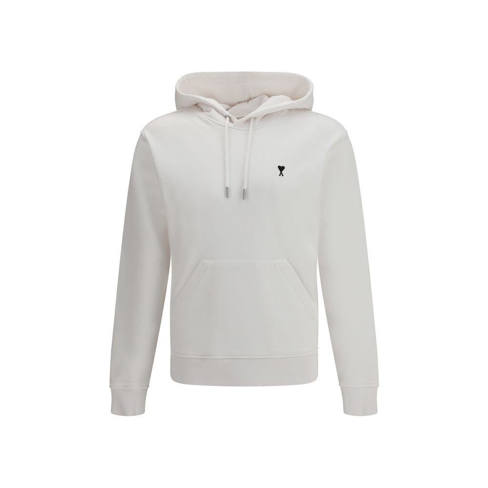 Ami Paris White Cotton Sweatshirt - Luxe Nova