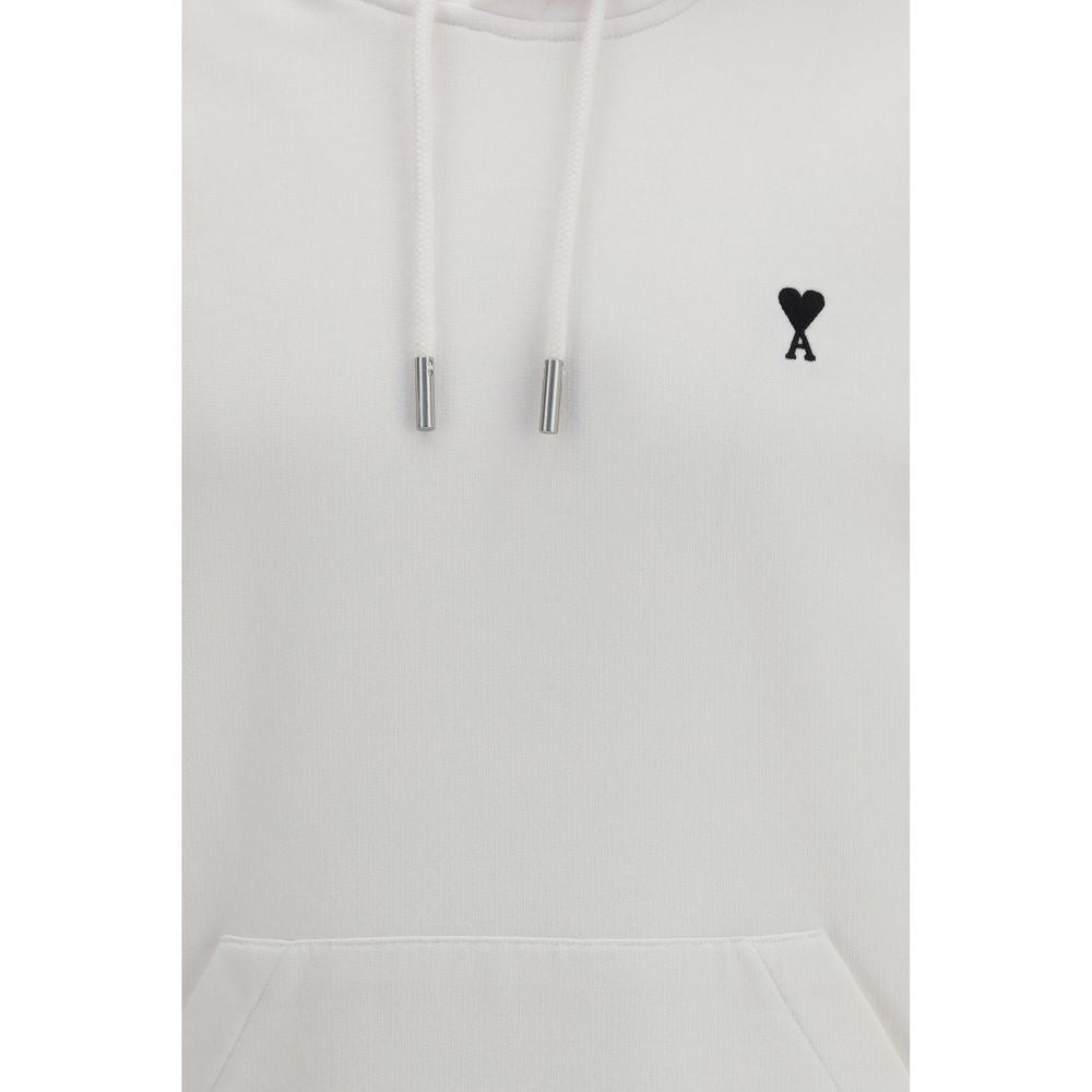 Ami Paris White Cotton Sweatshirt - Luxe Nova