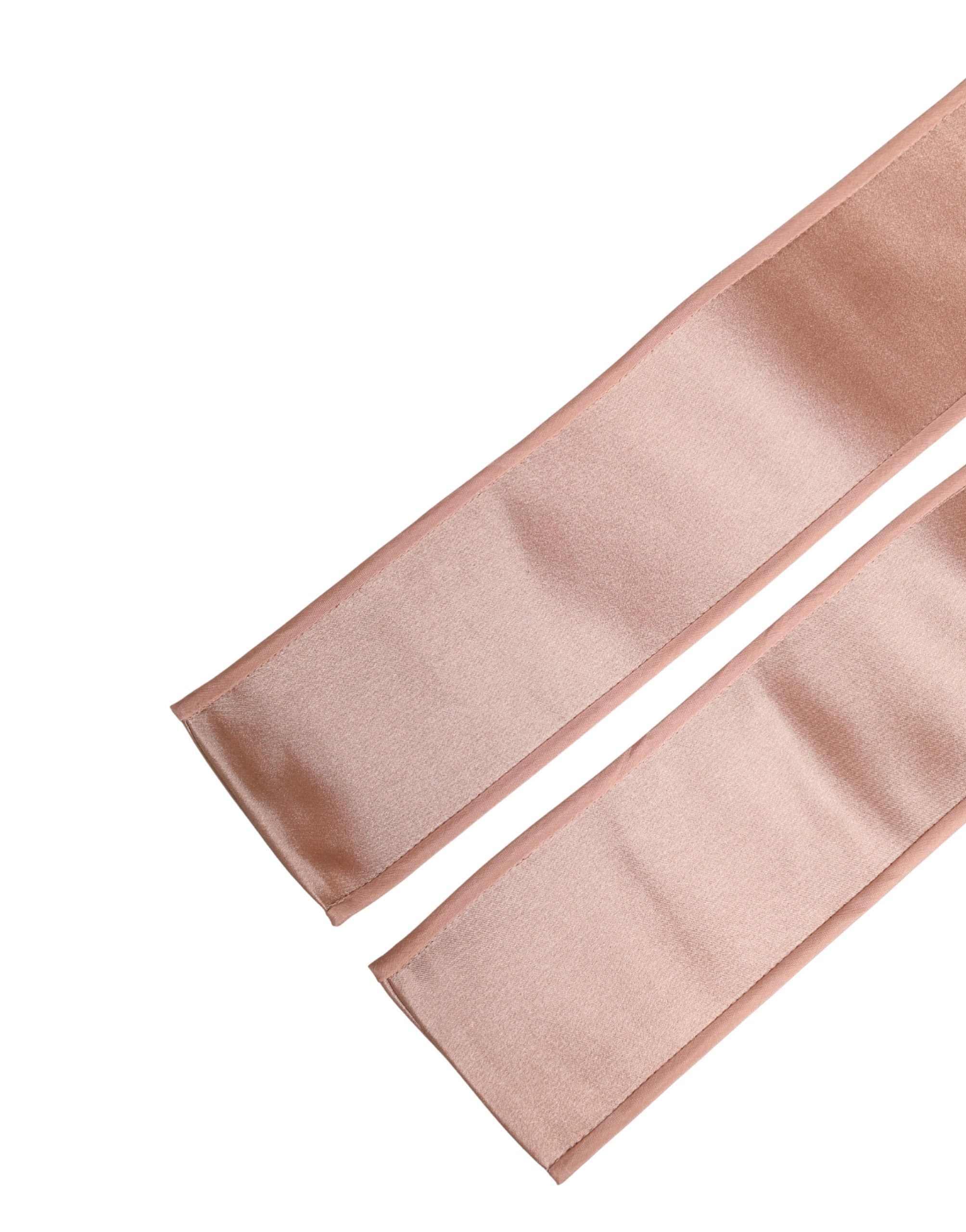 Dolce & Gabbana Light Pink Silk Satin Waist Women Cintura Belt