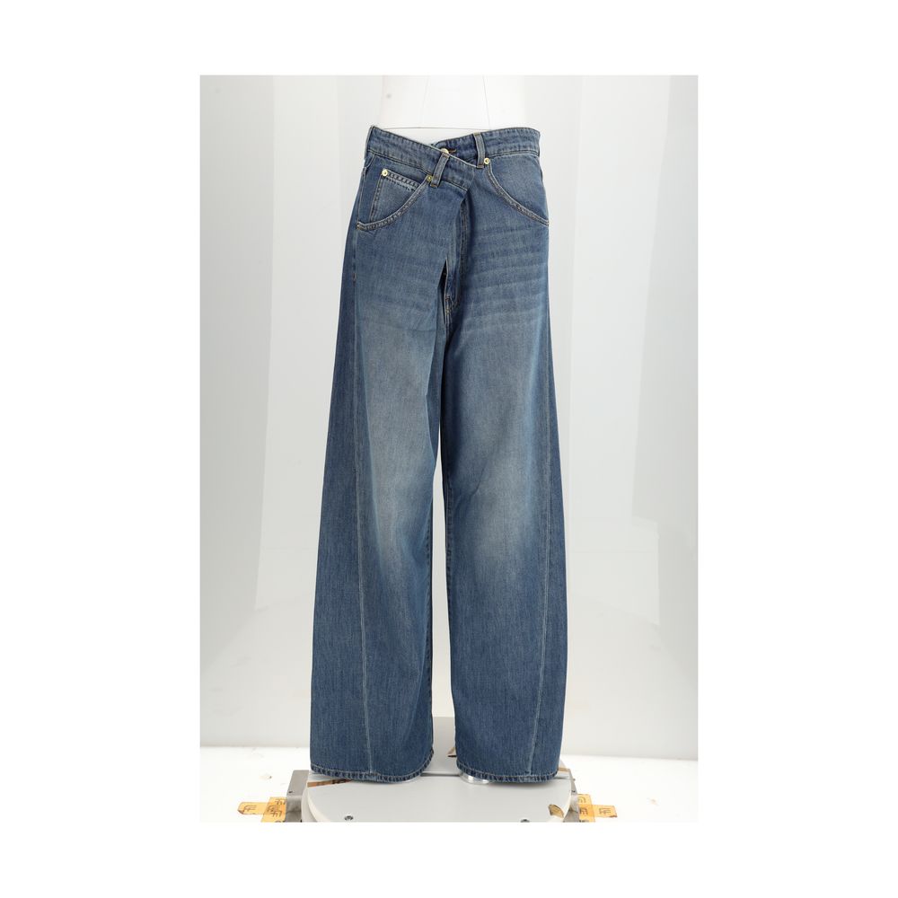 Darkpark Blue Cotton Relaxed Fit Jeans - Luxe Nova
