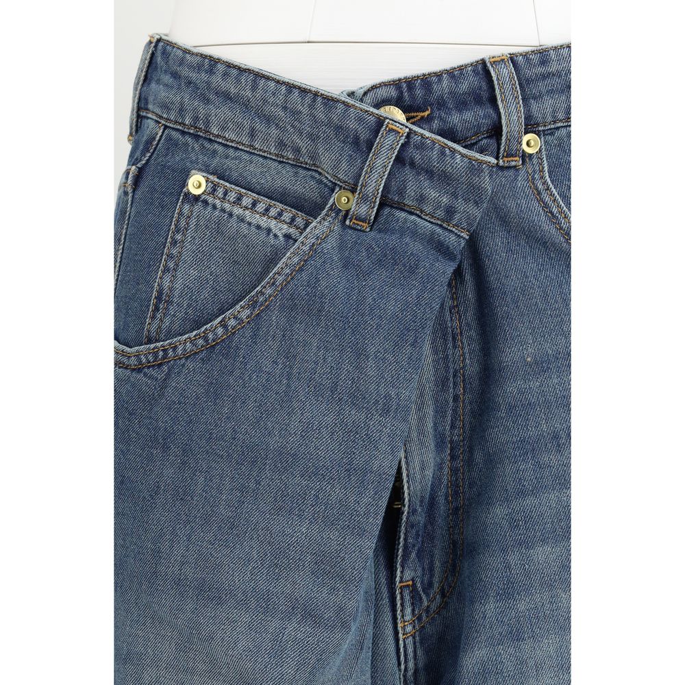 Darkpark Blue Cotton Relaxed Fit Jeans - Luxe Nova