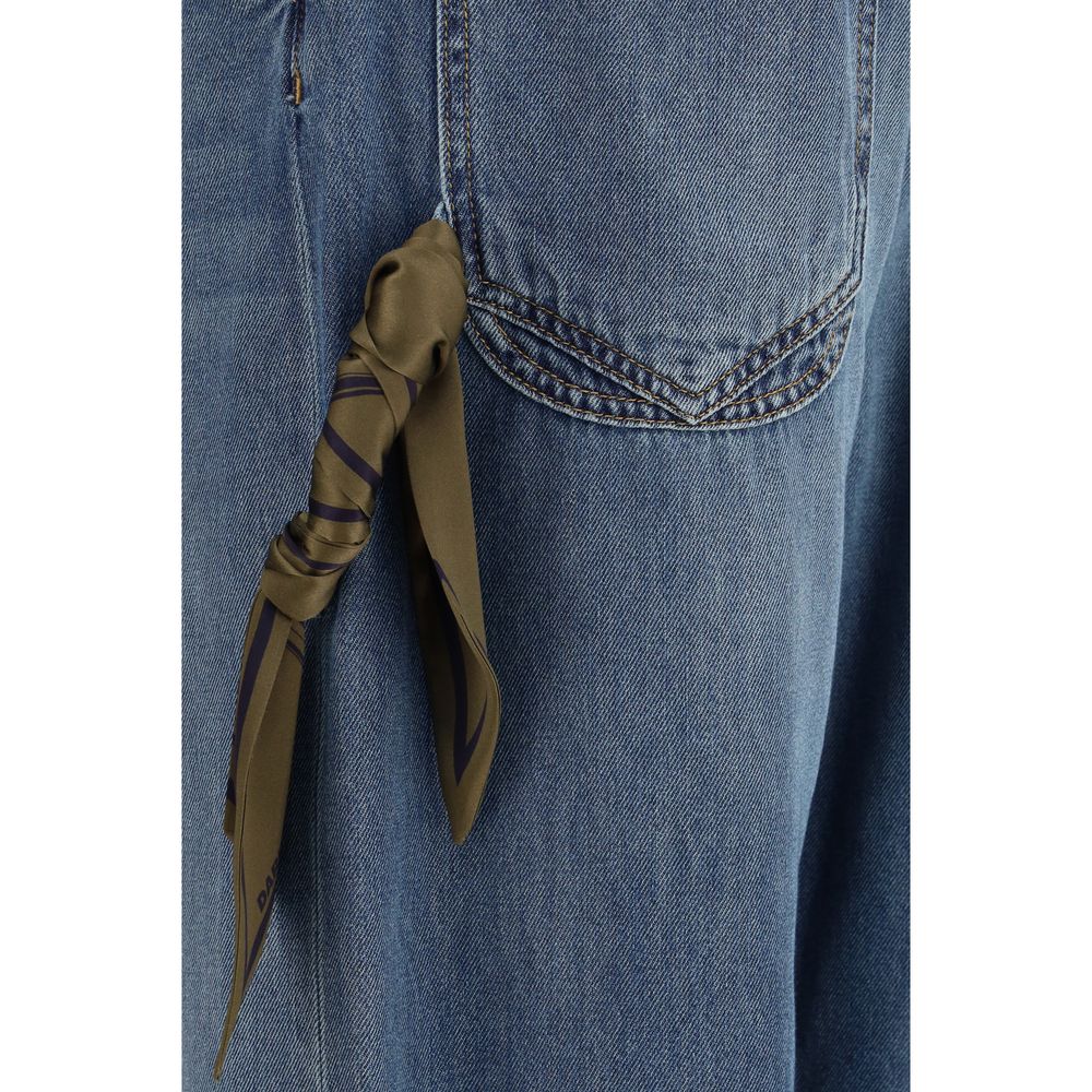 Darkpark Blue Cotton Relaxed Fit Jeans - Luxe Nova